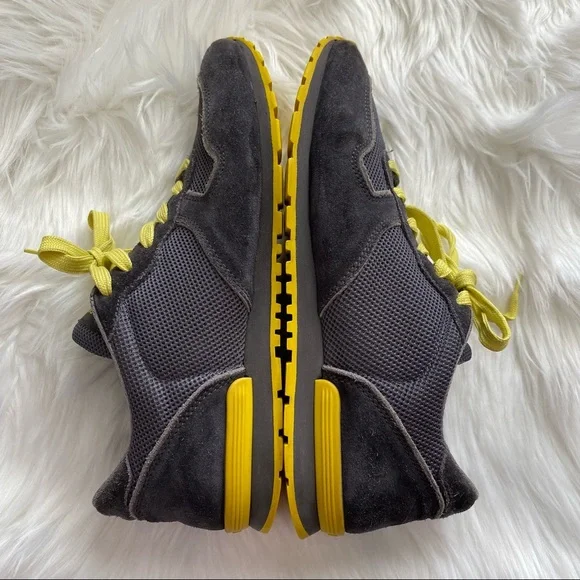 Tod's | Grey & Yellow Suede Allacciato Active Sportivo Sneakers - Picture 10 of 15
